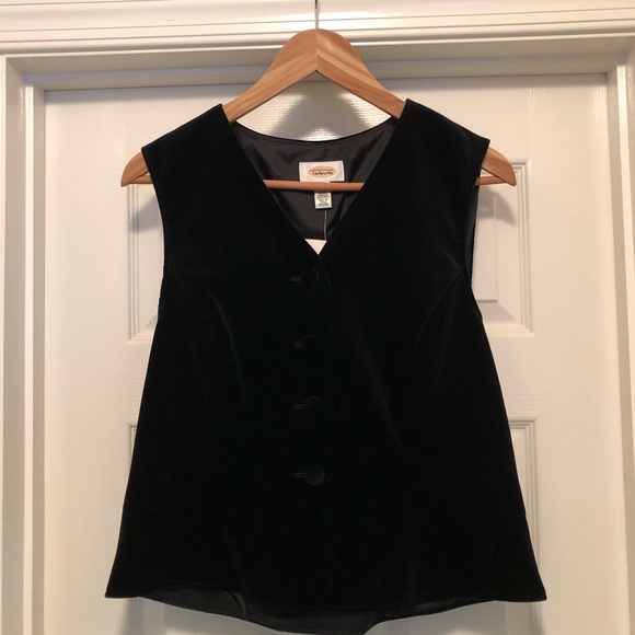Talbots Black Velvet vest and pant set - Picture 2 of 8